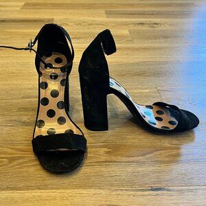 Black Open Toe Heels